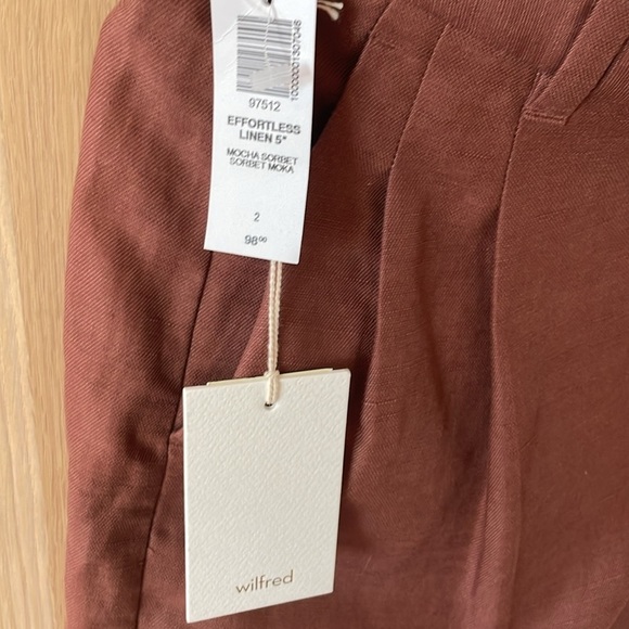 Aritzia color mocha sorbet Effortless Linen 5" Short - Picture 9 of 12